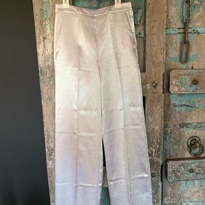 Wide leg satin pants
